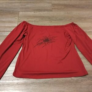 Women's Black Widow Maroon Top